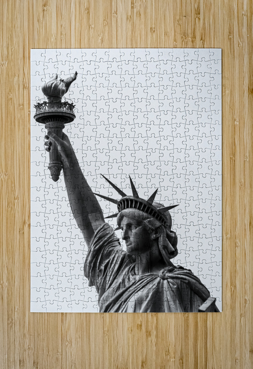 statue of liberty torch of liberty  vertical 1401 Black And White Puzzle printing