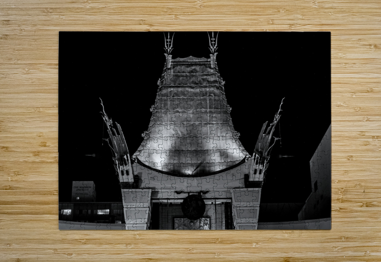 chinese theater at night  horizontal 2146 Chinese Black And White Puzzle printing
