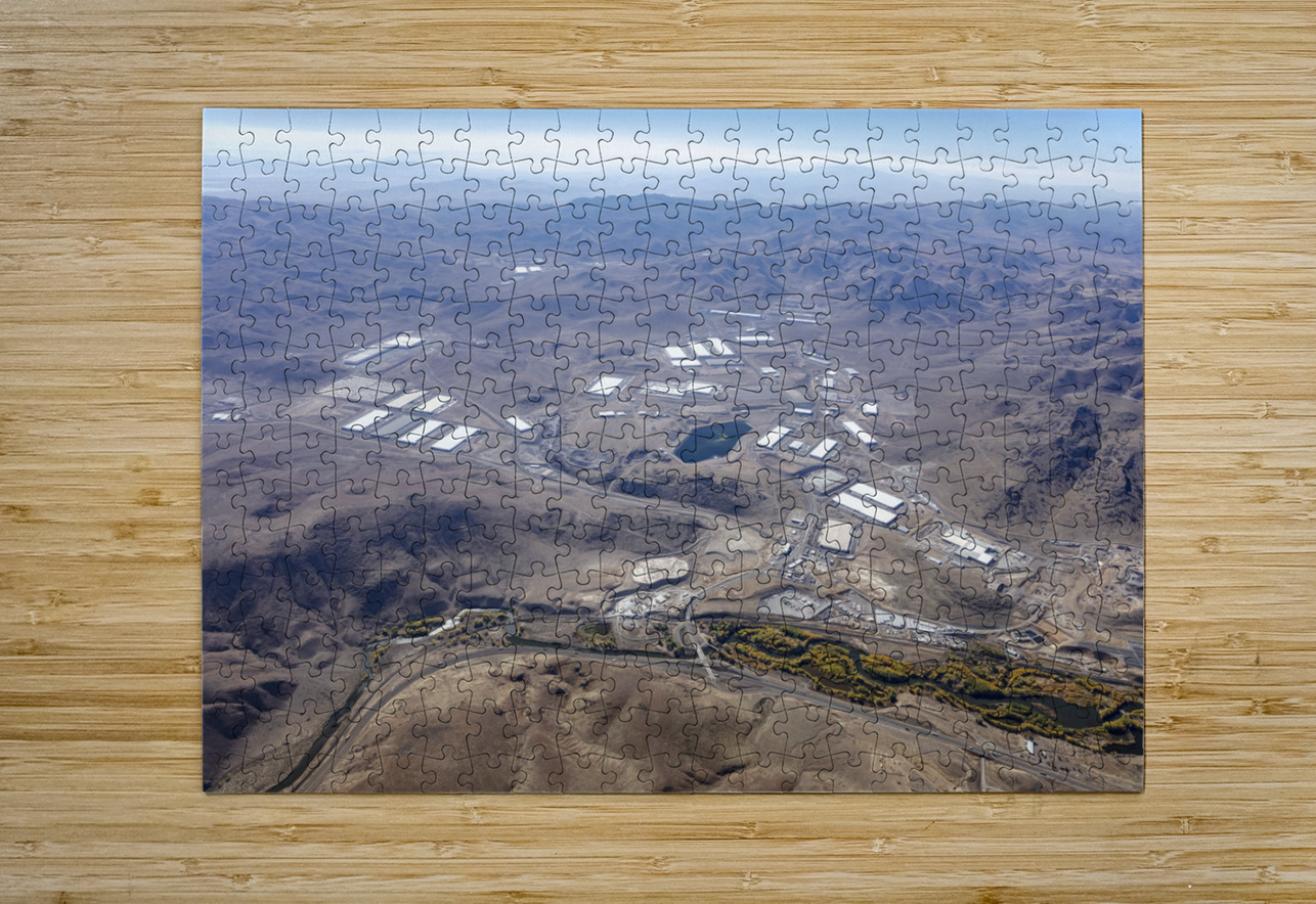 Aerial Tahoe Reno Industrial Center in Fall 2023 Evan Petty Photography Puzzle printing