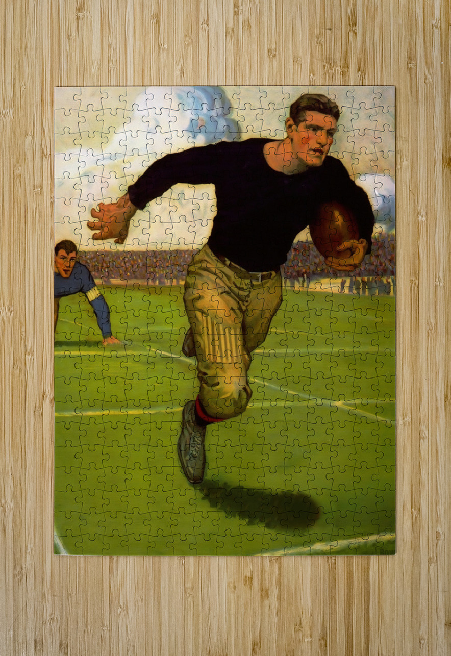 1910 In the Clear Football Art Row One Brand Puzzle printing