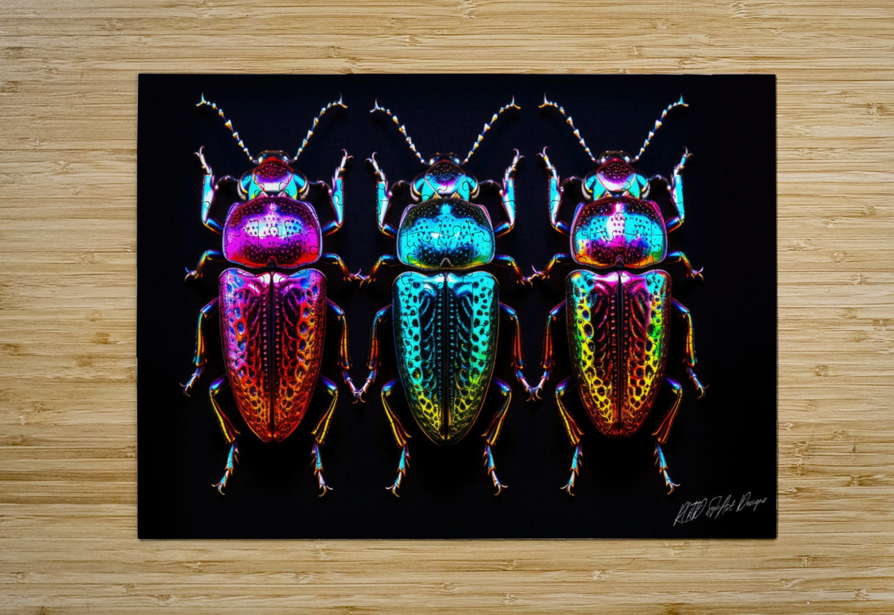 Scarab Blue SykArt Designs Puzzle printing