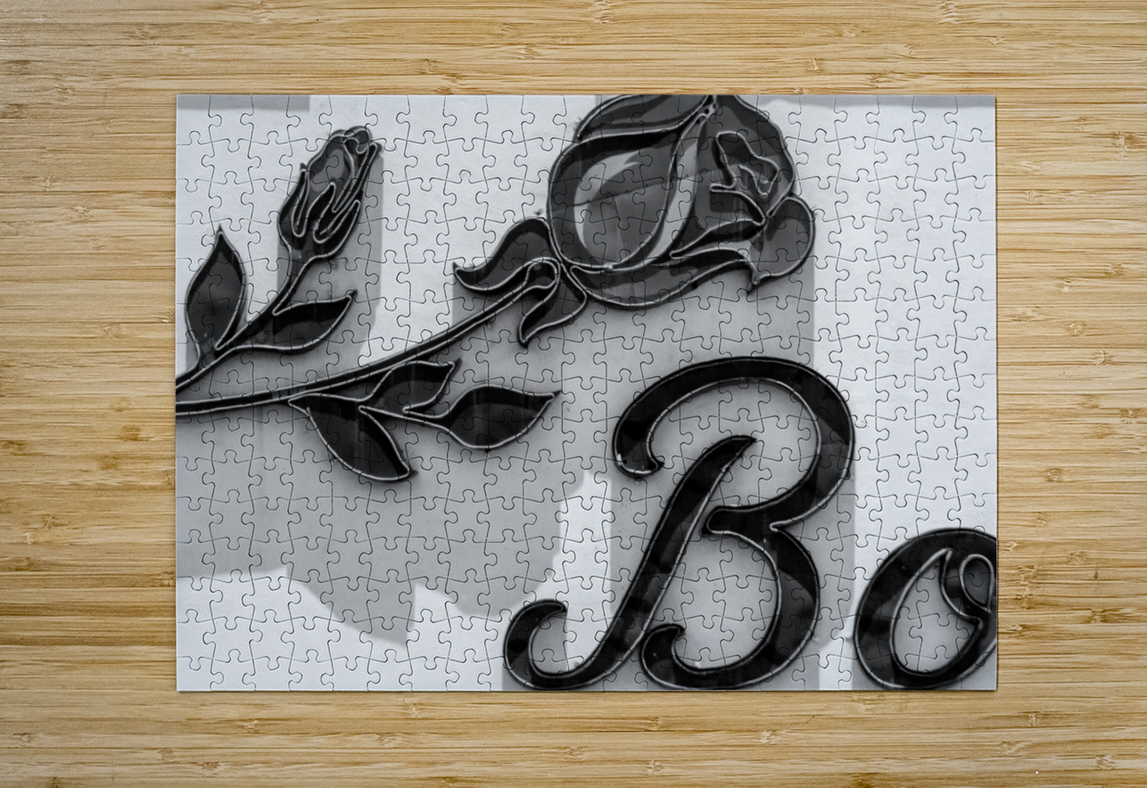 rose bowl pasadena  horizontal 2193 Rose 13k Black And White Puzzle printing