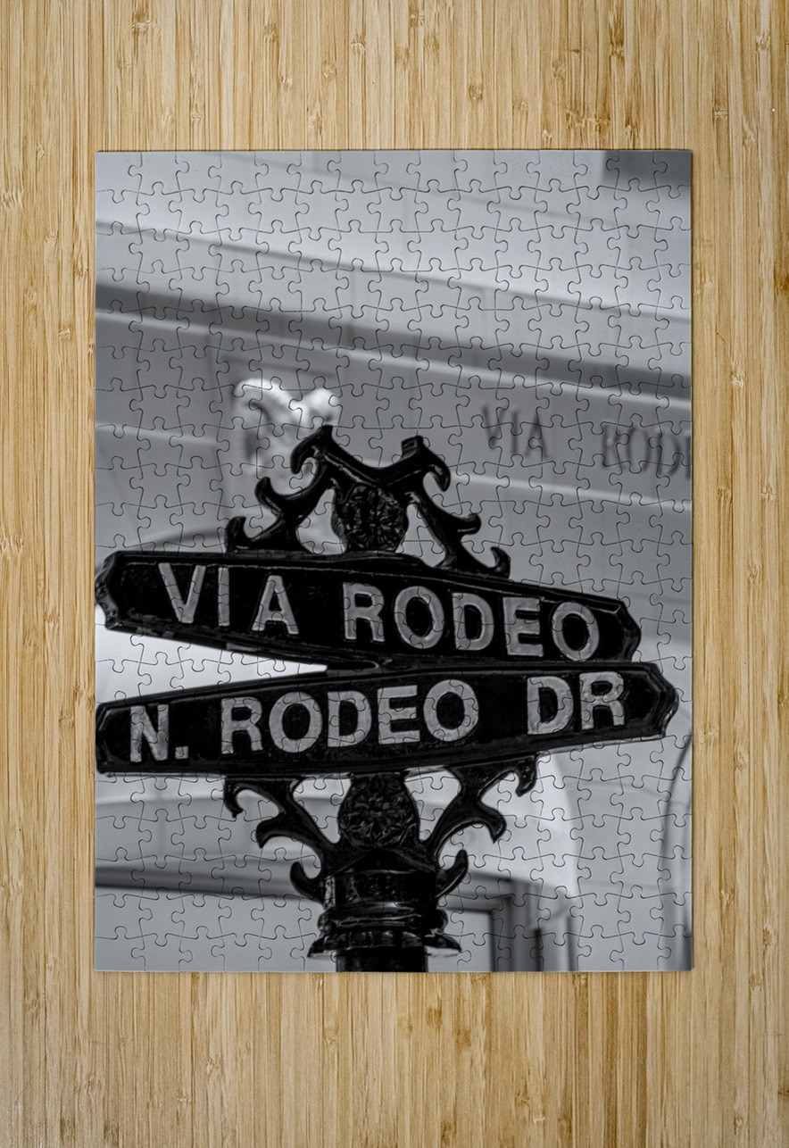 via rodeo and rodeo drive  vertical 2192 Rodeo 2 Black And White Puzzle printing