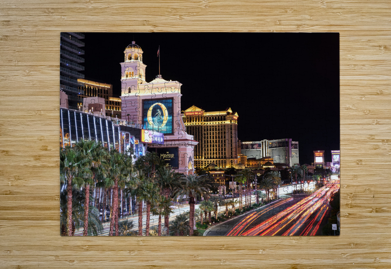 Las Vegas Blvd at Night   Las Vegas NV DSC06956.j Sanjeev Singhal Puzzle printing