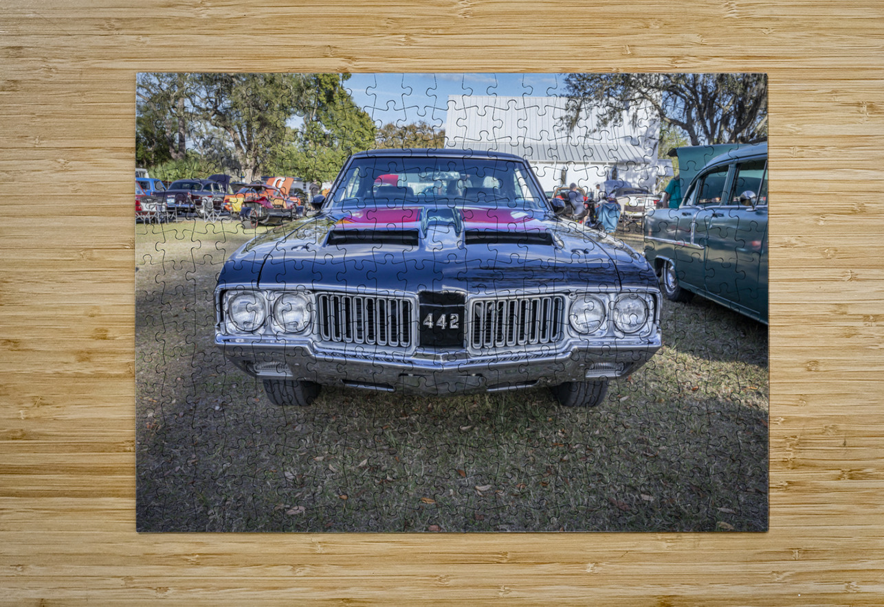 1970 Black Oldsmobile 442 W30 X 20 Rich Franco Puzzle printing