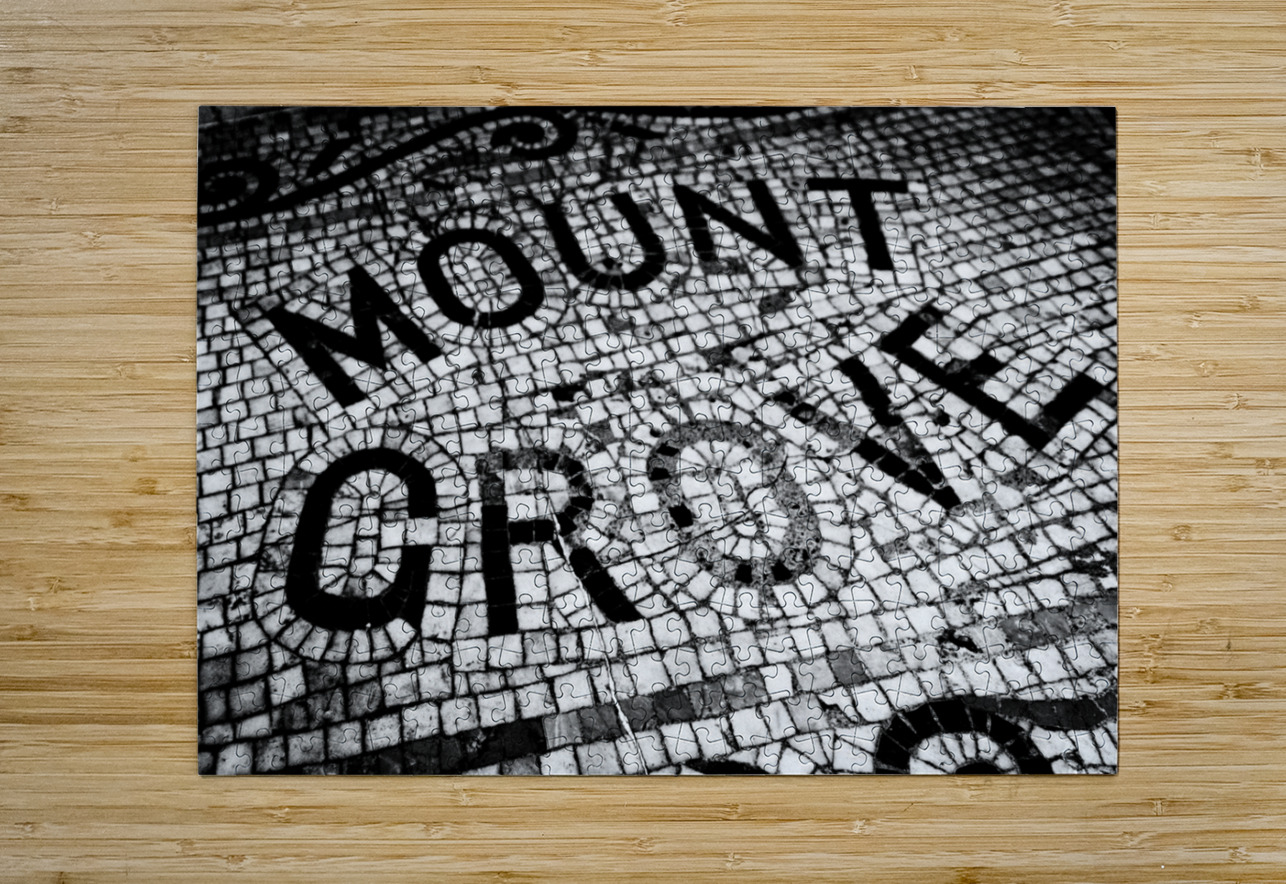 mount grove beacon hill  horizontal 1380 Grove 13 Black And White Puzzle printing