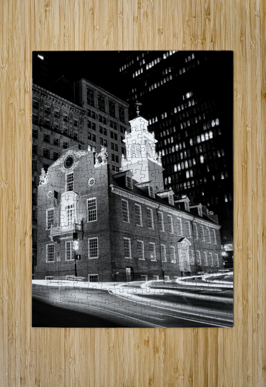 old state house  vertical 44 State 13k Black And White Puzzle printing