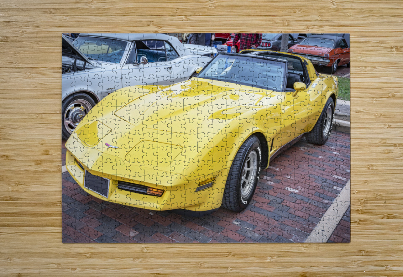 1980 Yellow C3 Chevrolet Corvette X 1 Rich Franco Puzzle printing