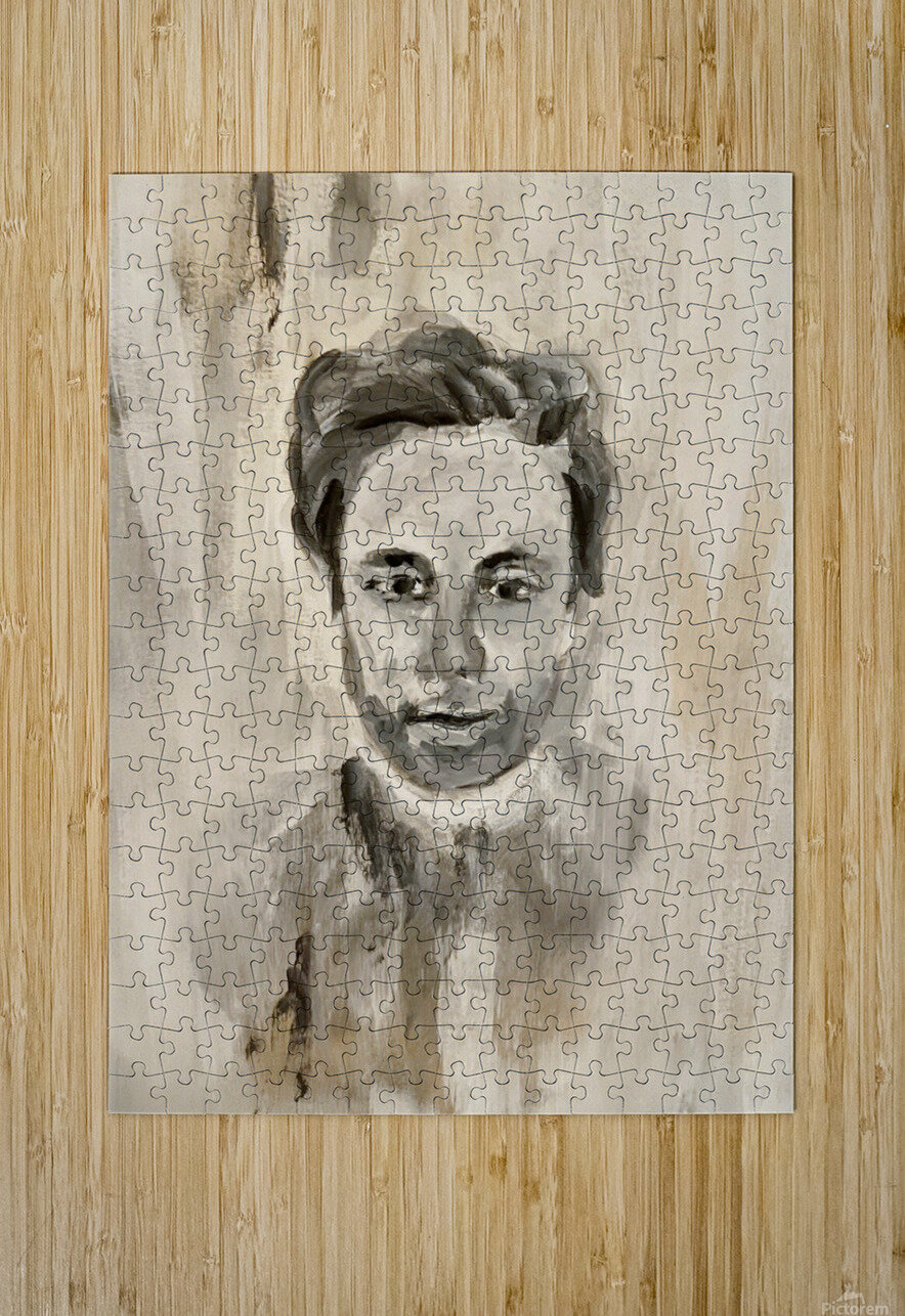 Him - 70x50cm acrylic painting on canvas by Lana Evanova Lana Evanova Puzzle printing