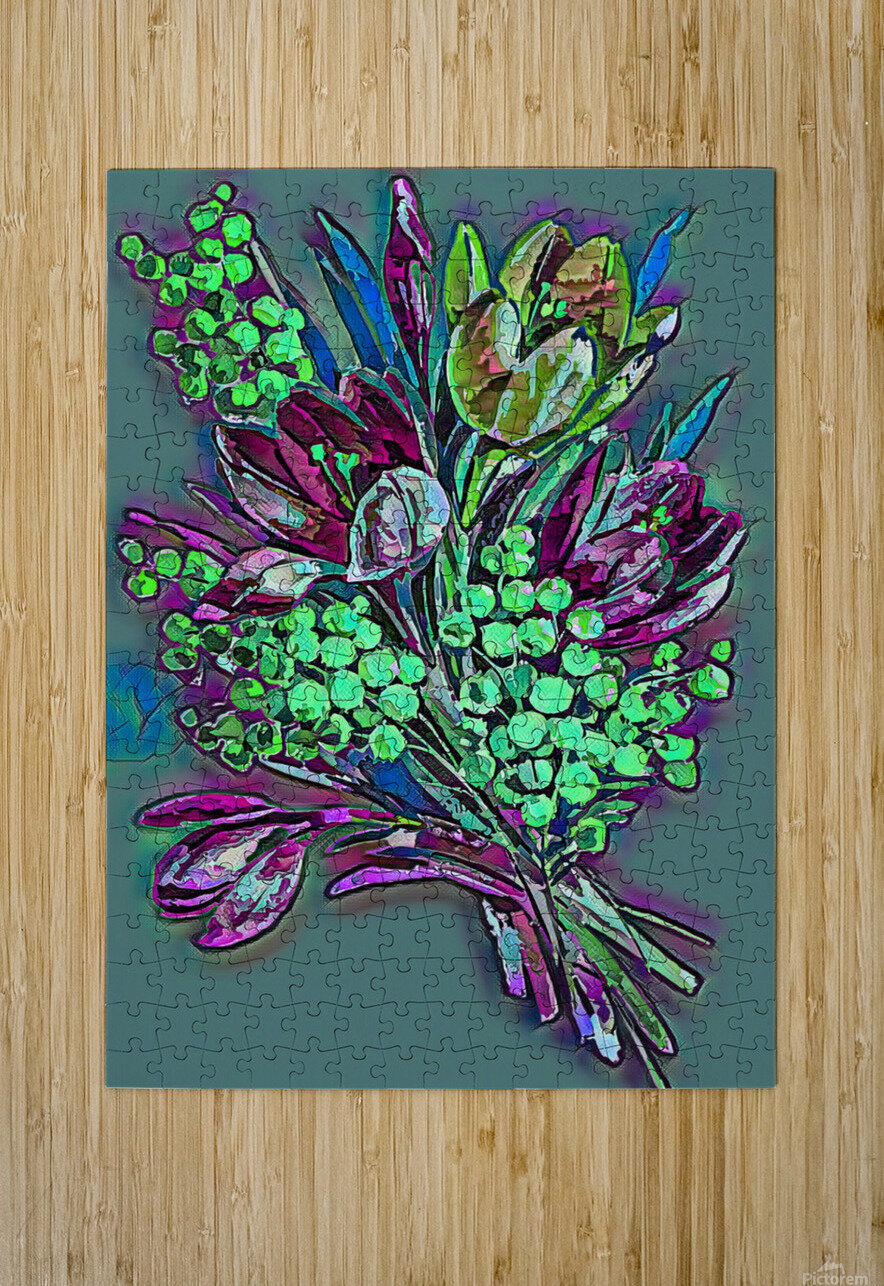 ArtXcl 068 flowers pastel style Arte Fino Puzzle printing