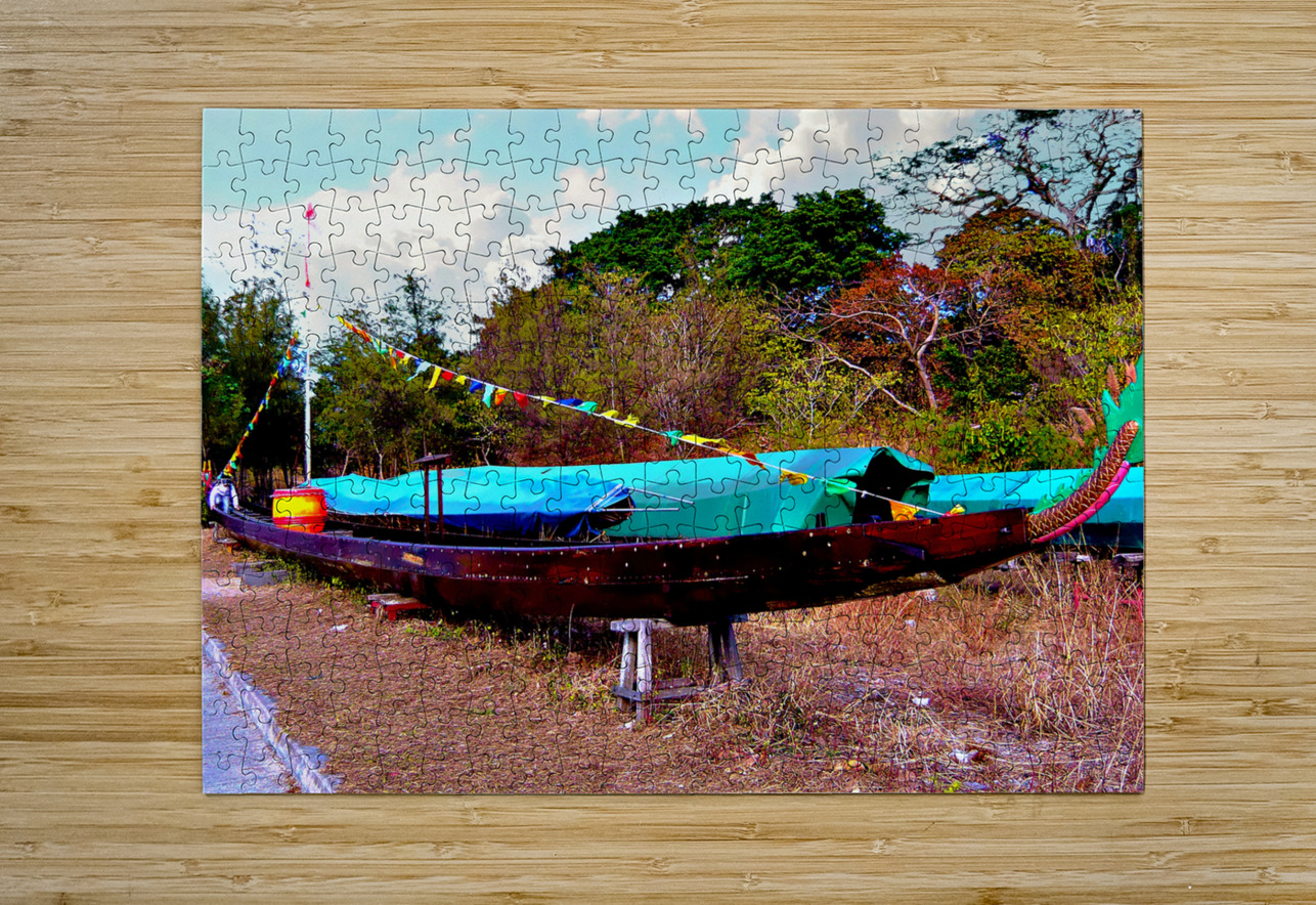 Hong Kong-A Useless Fishing Boat at Cheung Chau Clement Tsang Puzzle printing
