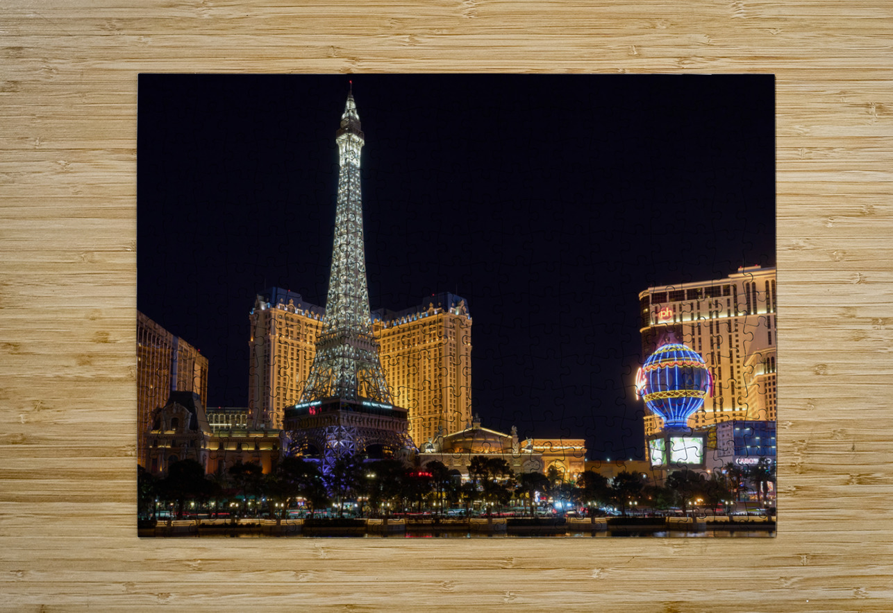 Paris Hotel  Casino at Night   Las Vegas NV SA104 Sanjeev Singhal Puzzle printing