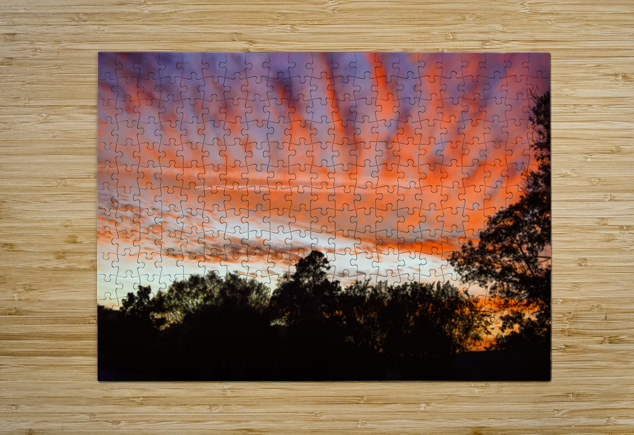 Airplane Contrails in the Sky Norma Brandsberg Photography Puzzle printing