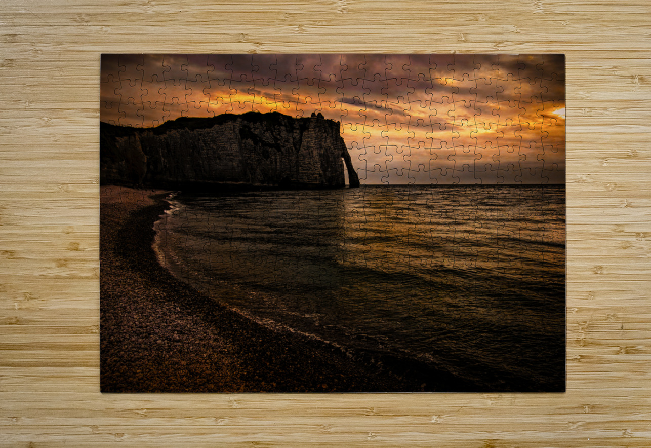Etretat Cliff Sunset Norma Brandsberg Photography Puzzle printing