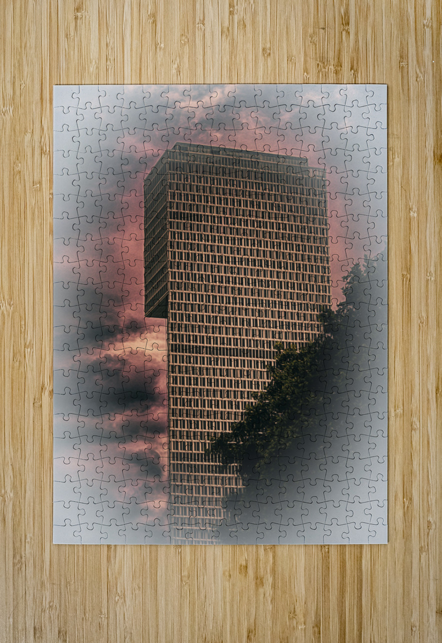 Frankfurt One Skyscraper Sunset Norma Brandsberg Photography Puzzle printing
