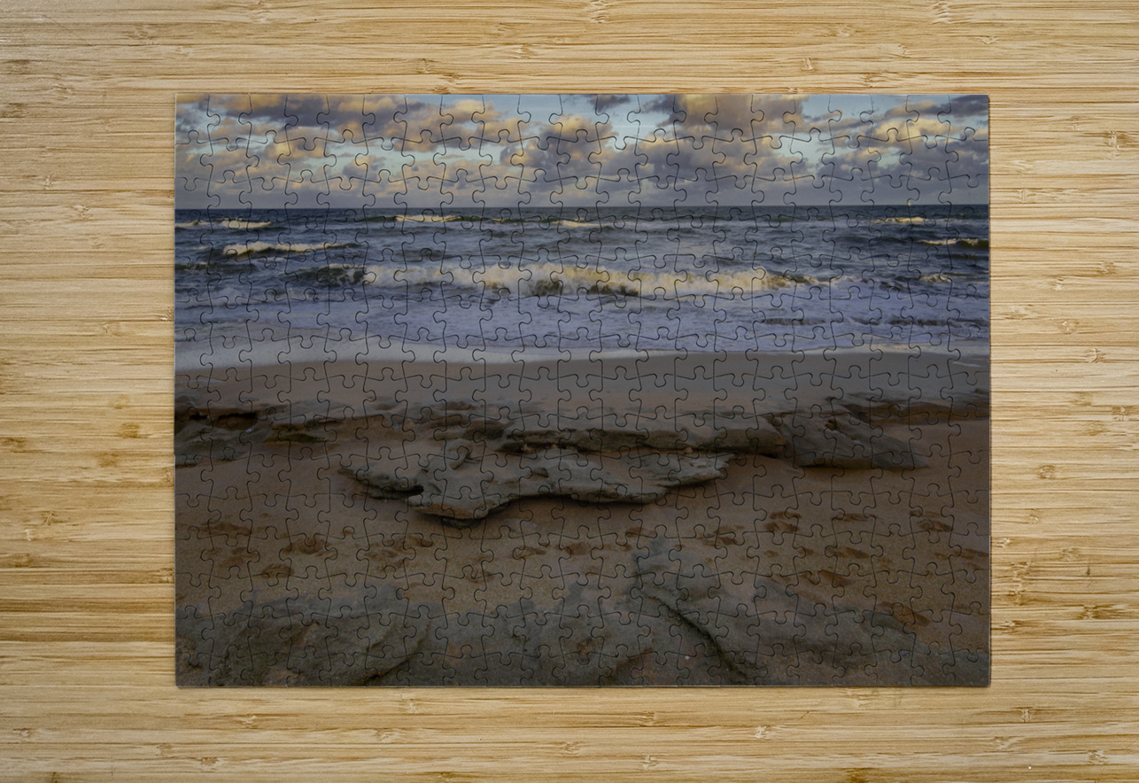 Palm Coast Footprints in the Sand Norma Brandsberg Photography Puzzle printing