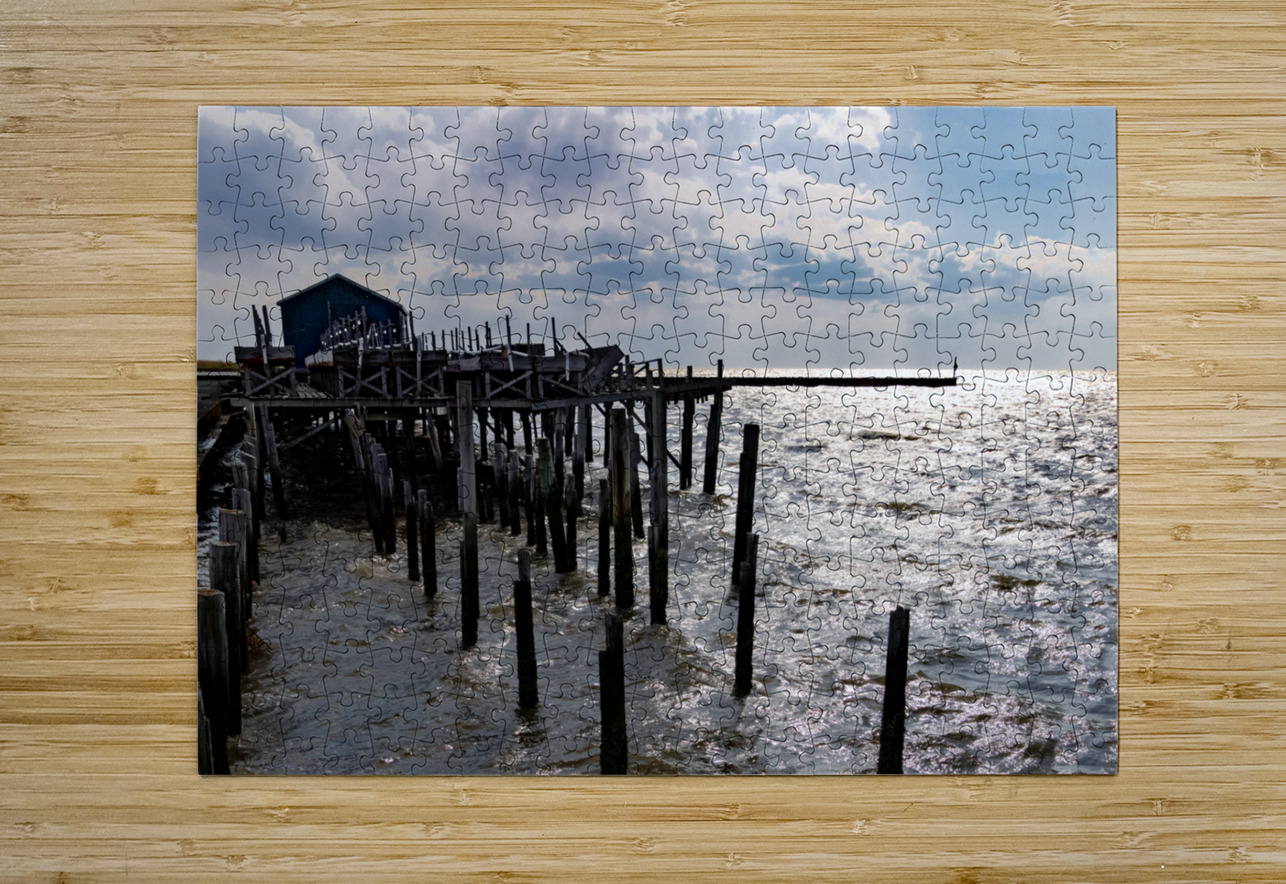 Chesapeake Crab  Shack Sunset Norma Brandsberg Photography Puzzle printing