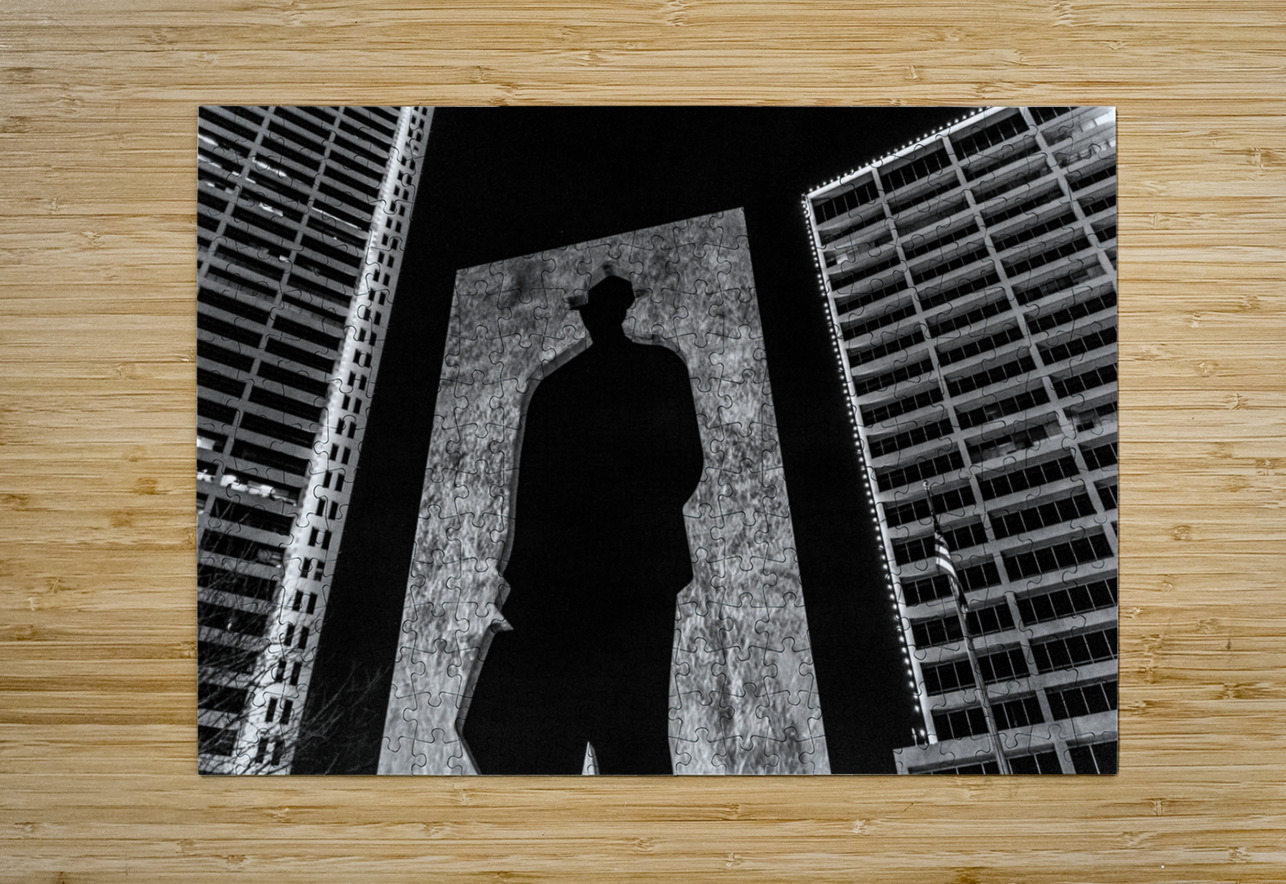 man with briefcase  horizontal 800 Briefcase 13k. Black And White Puzzle printing