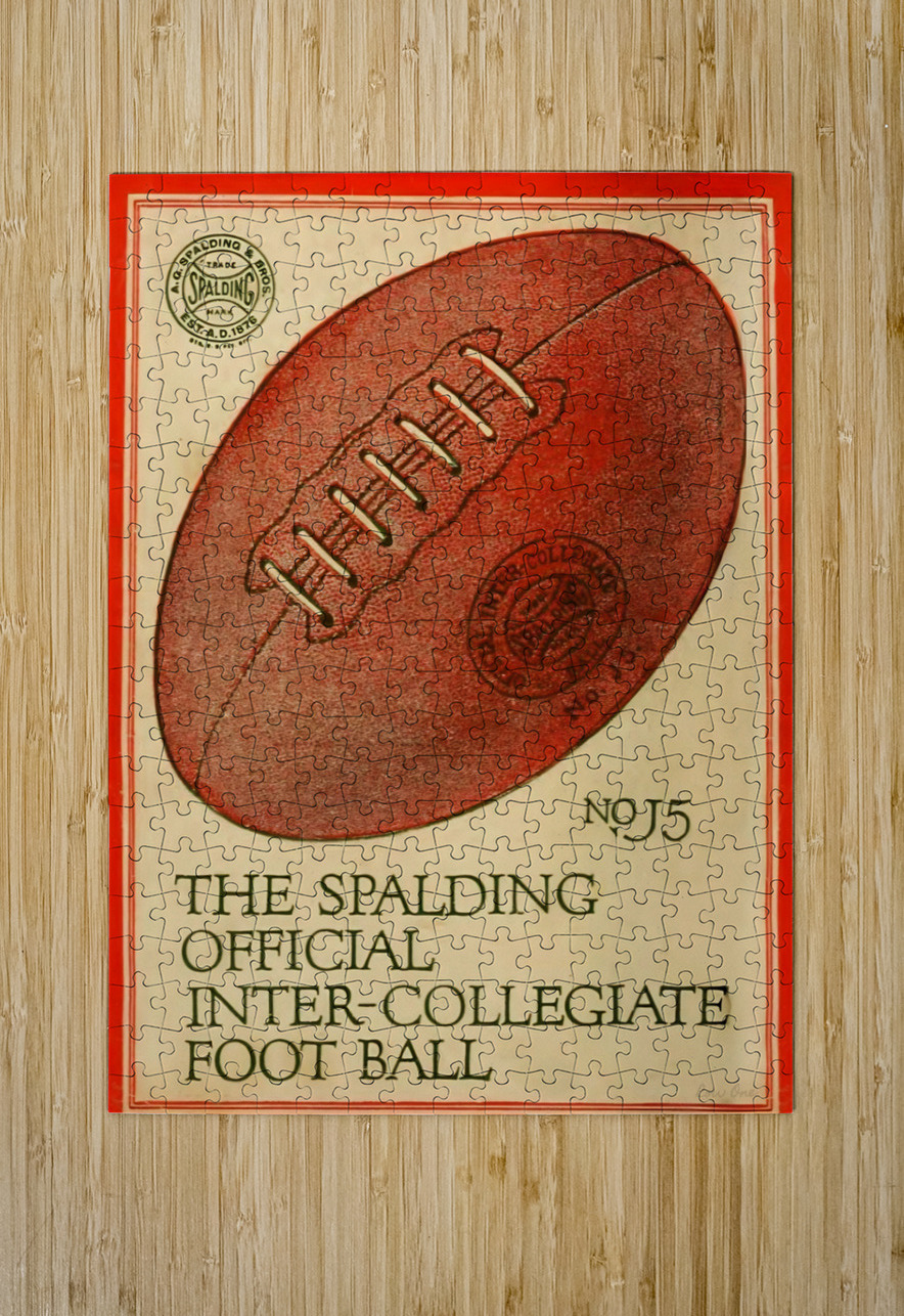 sports ads vintage spalding football ad Row One Brand Puzzle printing