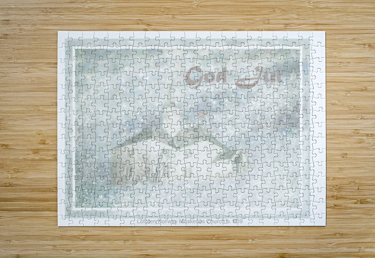 Lofoten Islands Moskenes Church Christmas Norma Brandsberg Photography Puzzle printing
