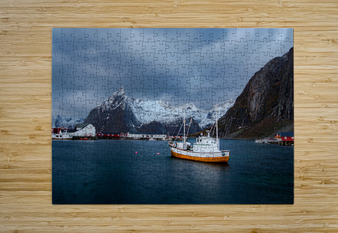 Sakrisoya Olnilsoya Hamnoya  in Winter Norma Brandsberg Photography Puzzle printing