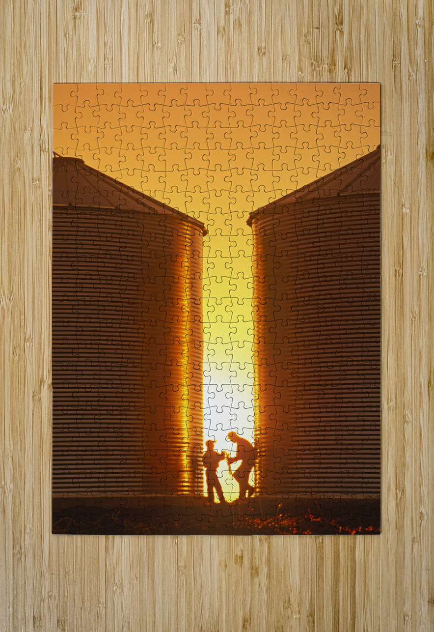 Father and Son Farmers Dave Reede Photohgraphy Puzzle printing