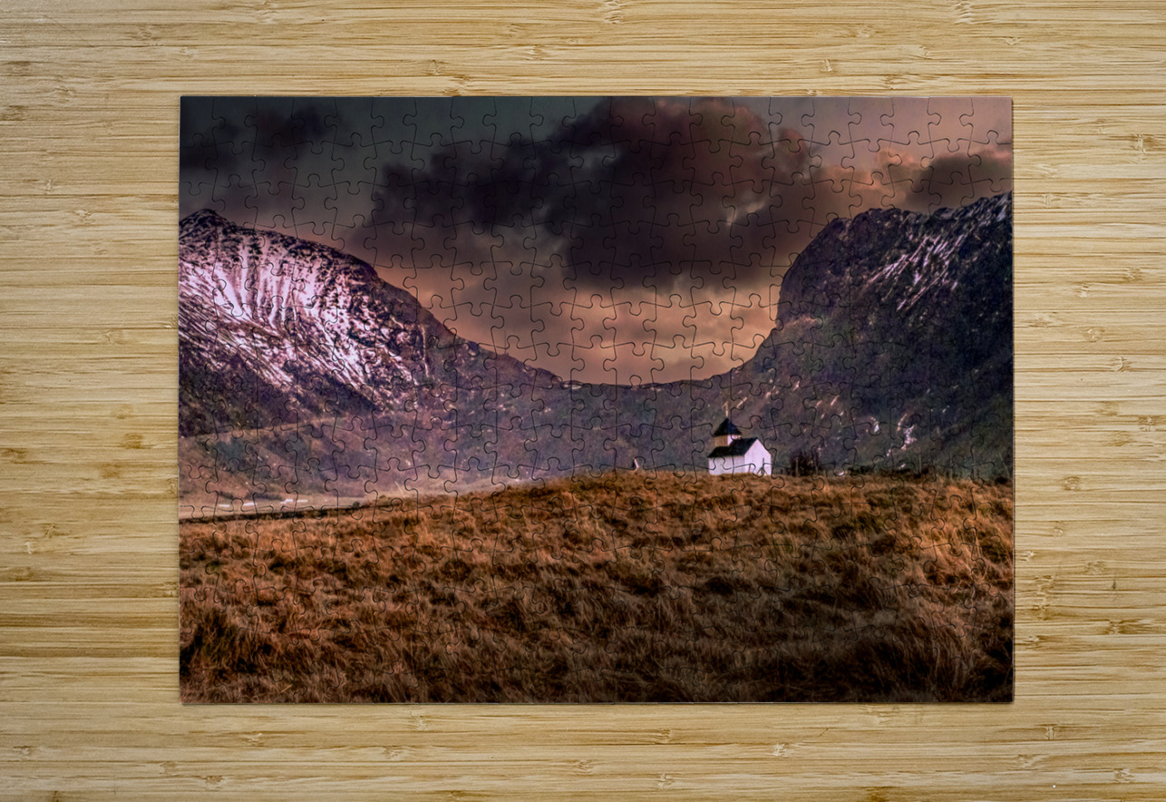 Lofoten Islands  Coast Church Norma Brandsberg Photography Puzzle printing