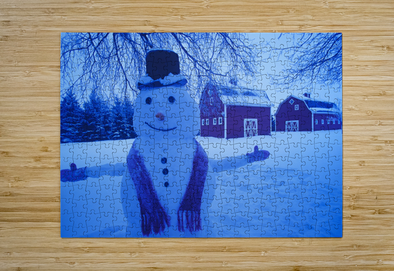 snowman barn Dave Reede Photohgraphy Puzzle printing