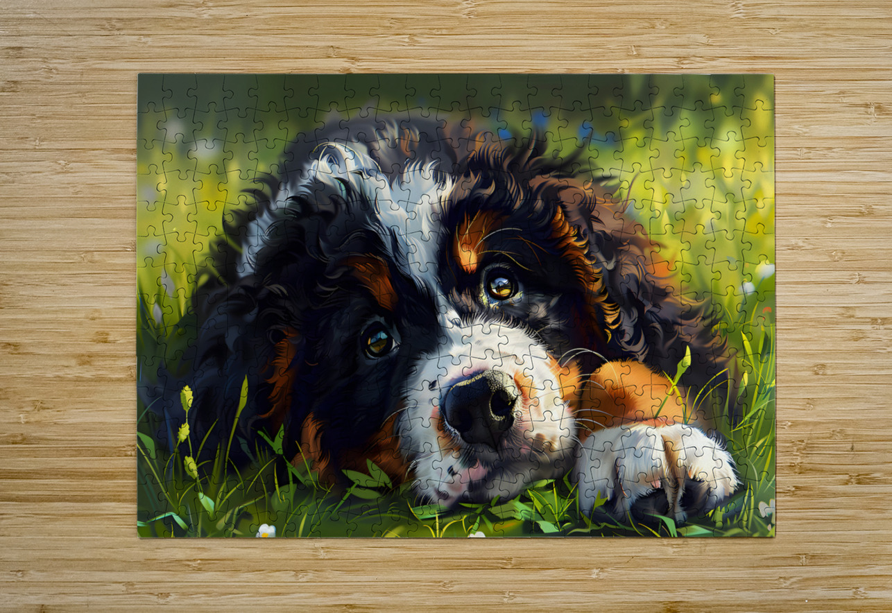 Puppy Paintings by Museblot 2 Andy Davis Puzzle printing