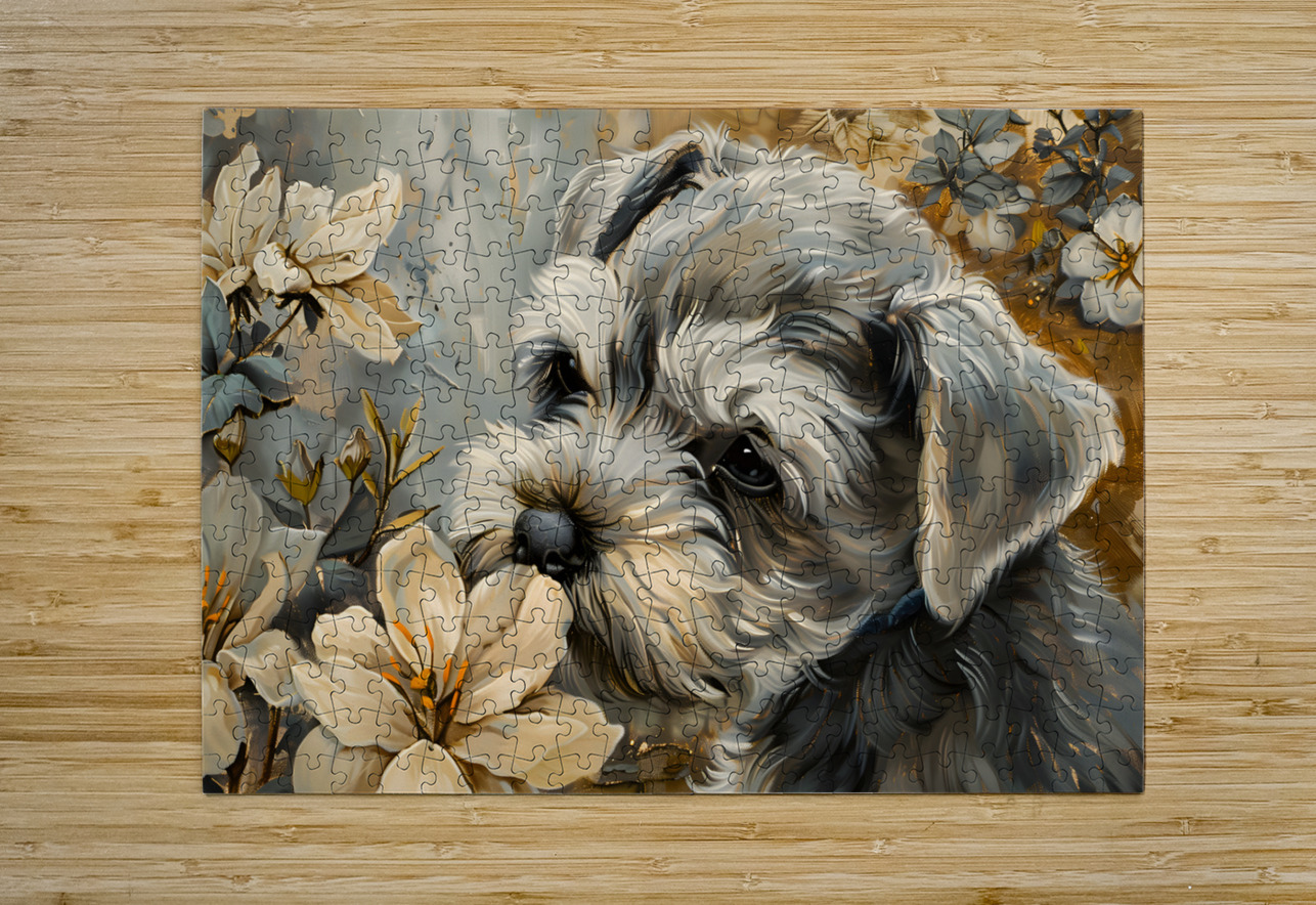 Puppy Paintings by Museblot 8 Andy Davis Puzzle printing