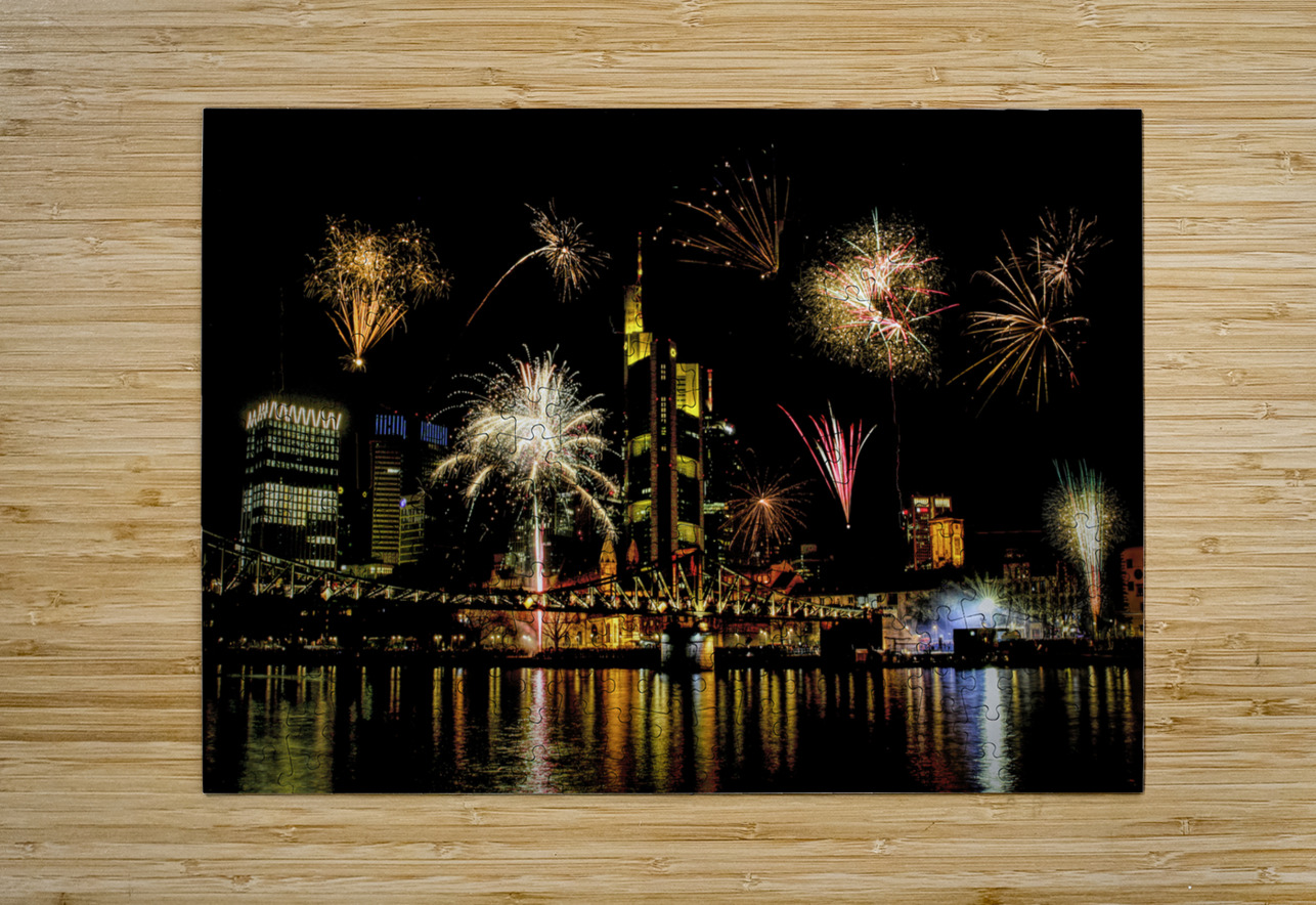 New Years in Frankfurt Fireworks Norma Brandsberg Photography Puzzle printing