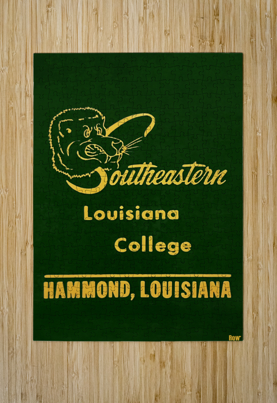 vintage southeastern college lions art Row One Brand Puzzle printing
