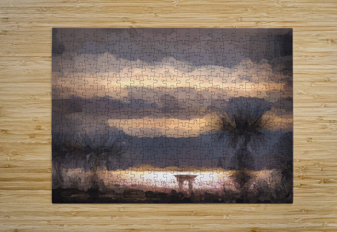 Hilton Head Beach Silhouette Impressionist Norma Brandsberg Photography Puzzle printing