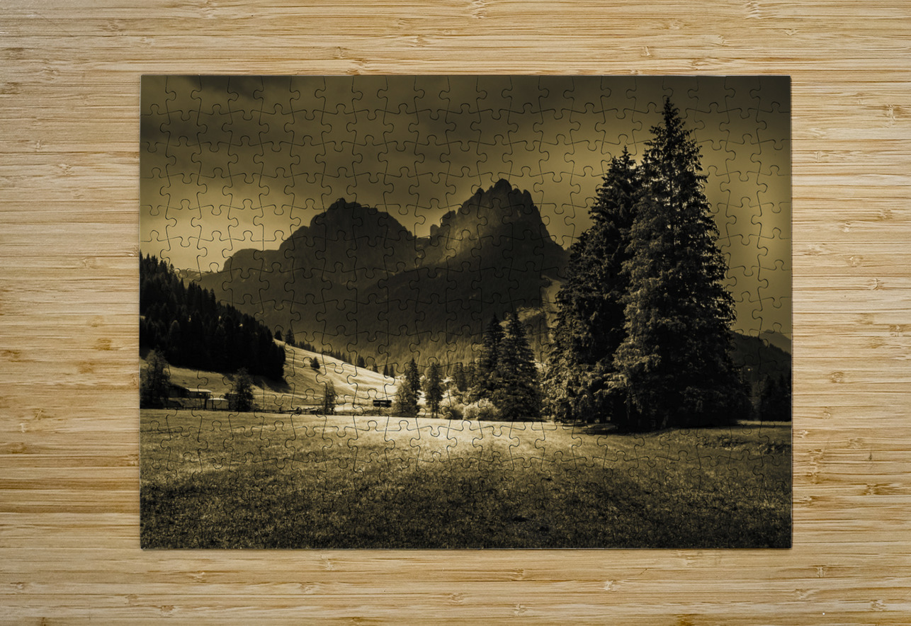 Val di Gardena  Dolomiti Silhouette Norma Brandsberg Photography Puzzle printing