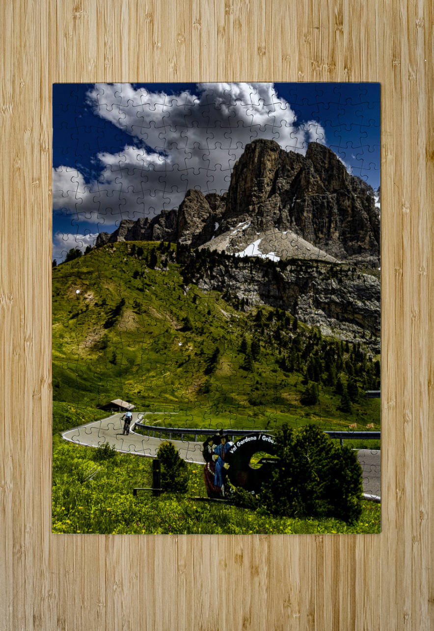 Val Gardena Mountain Sign Norma Brandsberg Photography Puzzle printing