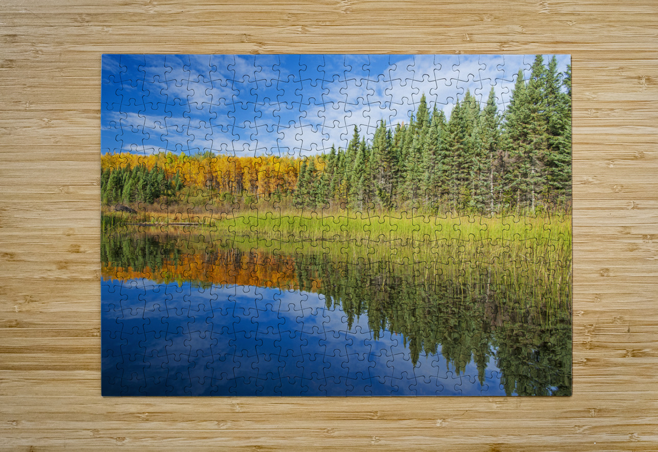 Autumn Colours Along Lake Dave Reede Photohgraphy Puzzle printing