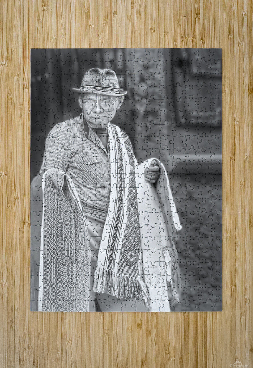 Man with Shawls L Griffin Photography Puzzle printing