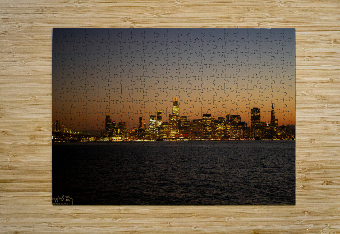 San Francisco Skyline Sunset Joyful Photography Puzzle printing