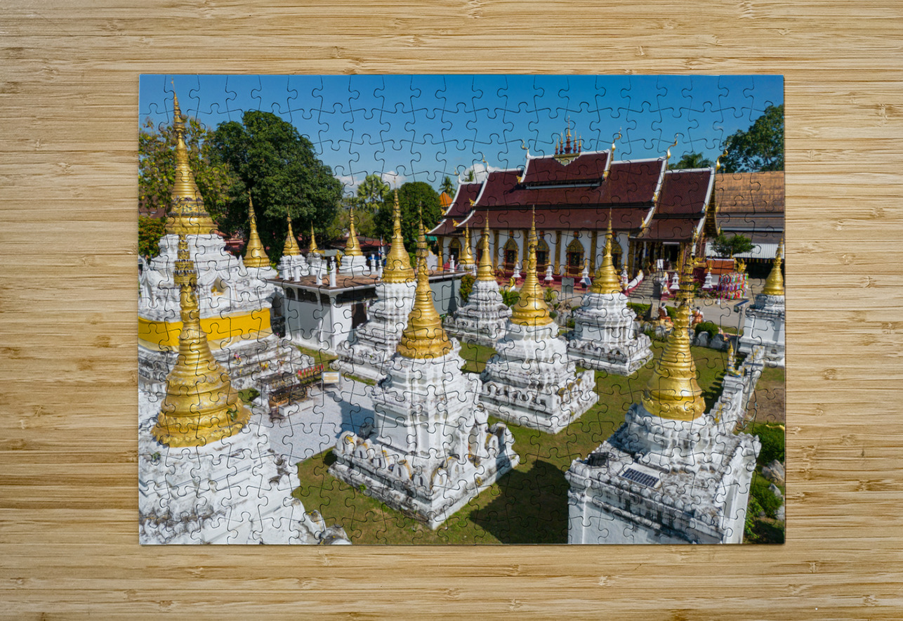 Wat Chedi Sao Lang Buddhist Temple Lampang Thailand Kevin Miller Photography Puzzle printing