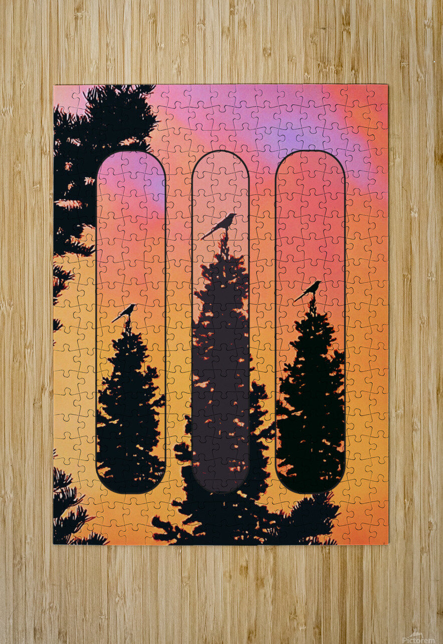 Retro Birds Ell Cee Puzzle printing