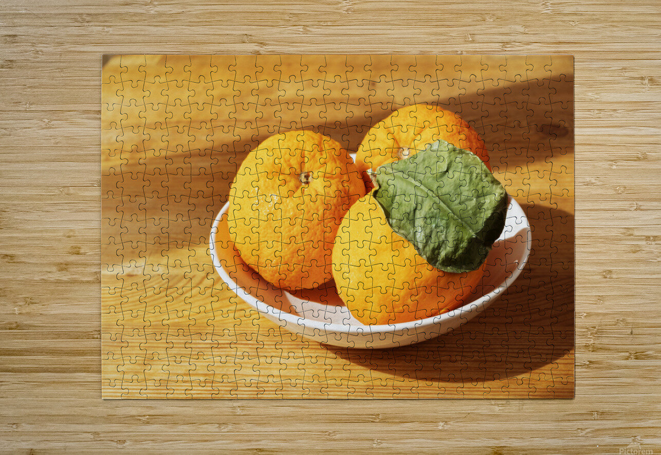 Fresh oranges in plate victimewalker Puzzle printing