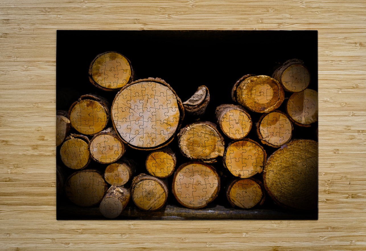 Stacked logs  TP Photography  Puzzle printing