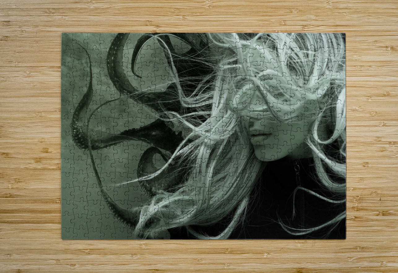 QGF 003 – double exposure octopus Masterwork Reimagined Puzzle printing