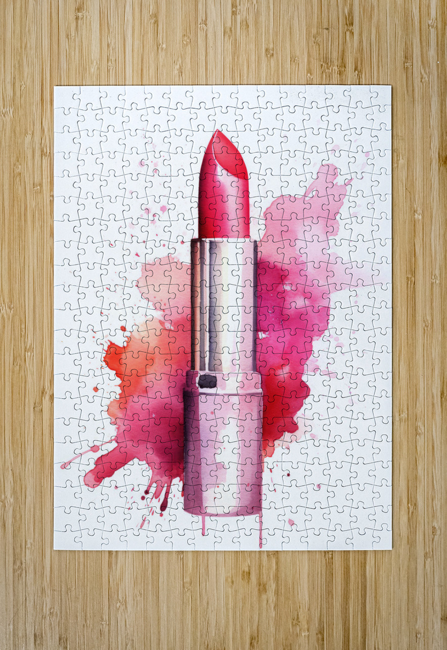 QGF 1036 – Fasion Watercolor Lipstick Masterwork Reimagined Puzzle printing