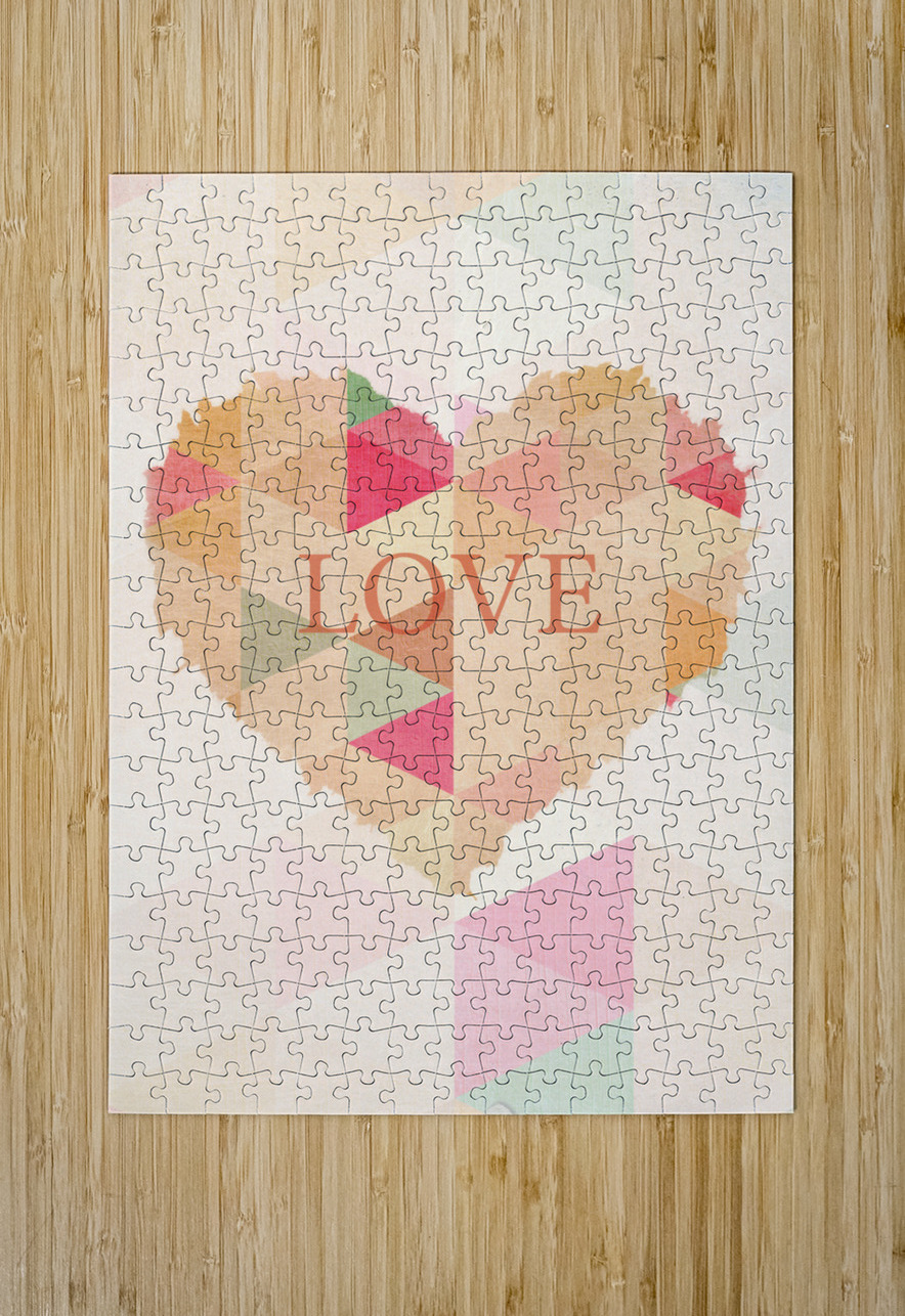 QLR 002 – triangle paper love  heart red Masterwork Reimagined Puzzle printing