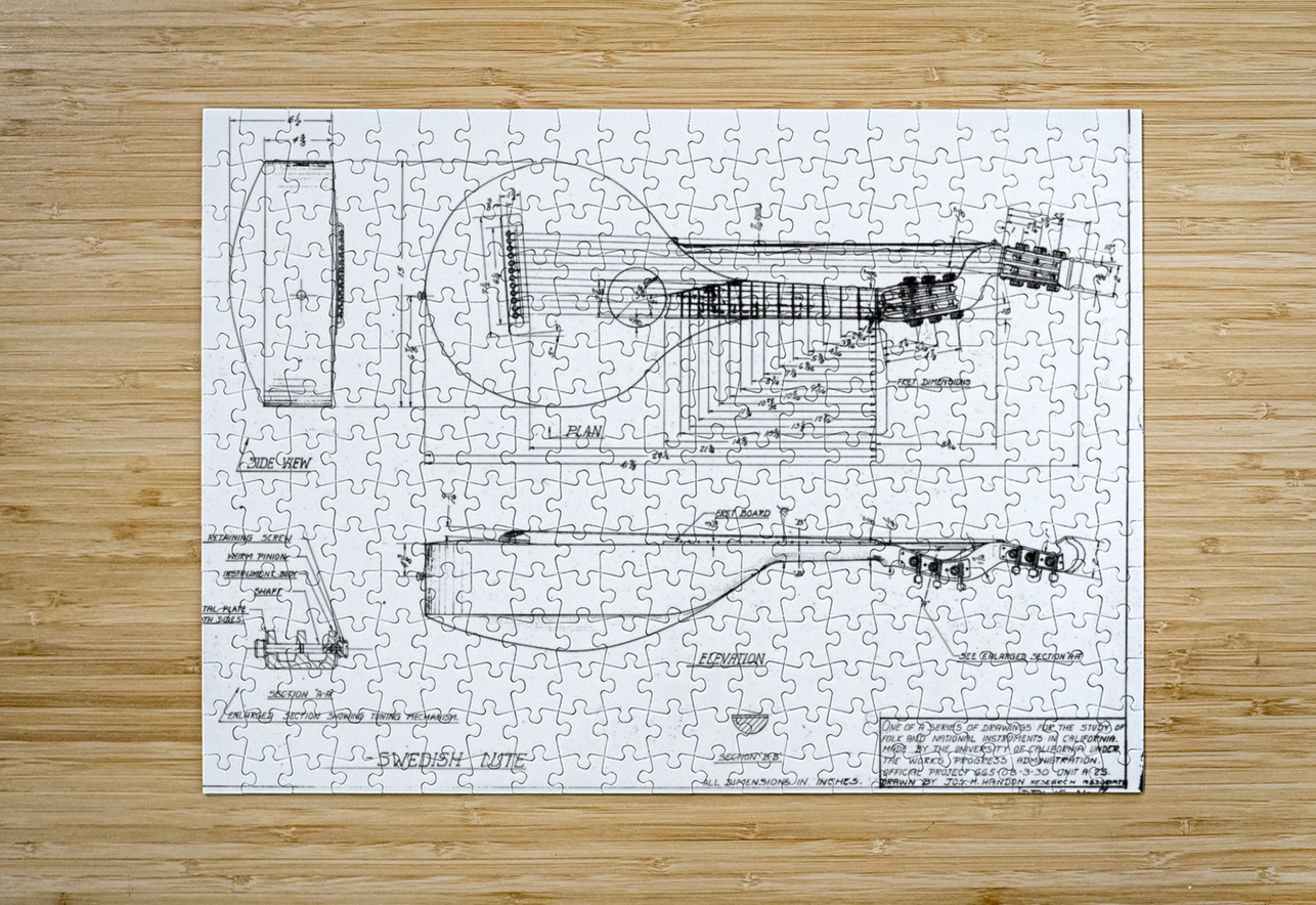 QVT 1053 – Vintage Patent Illustrations Swedish Masterwork Reimagined Puzzle printing