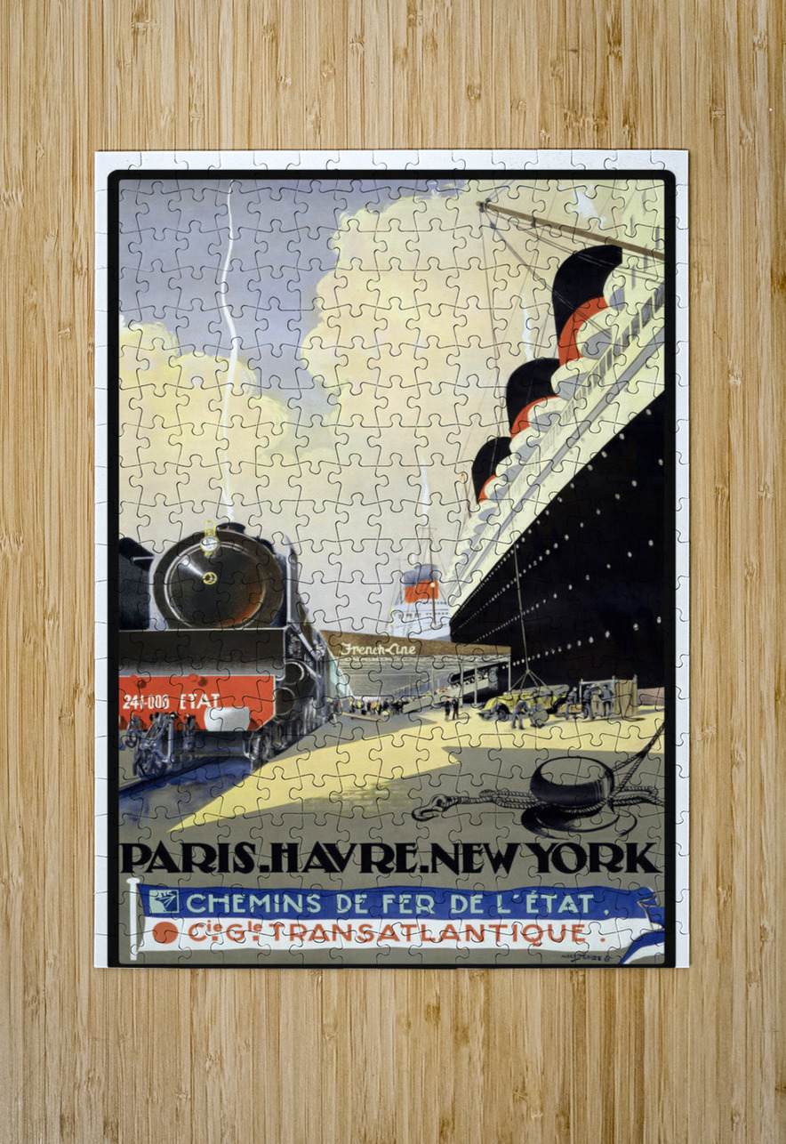 QVT 1115 – Vintage stock graphics vintage trave Masterwork Reimagined Puzzle printing