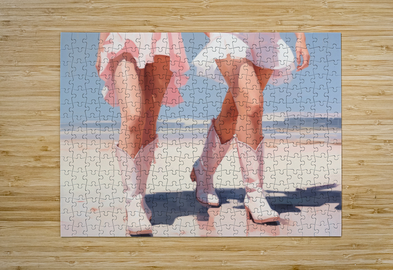 QWA 2075 – Coastal Cowgirls in Pink Masterwork Reimagined Puzzle printing