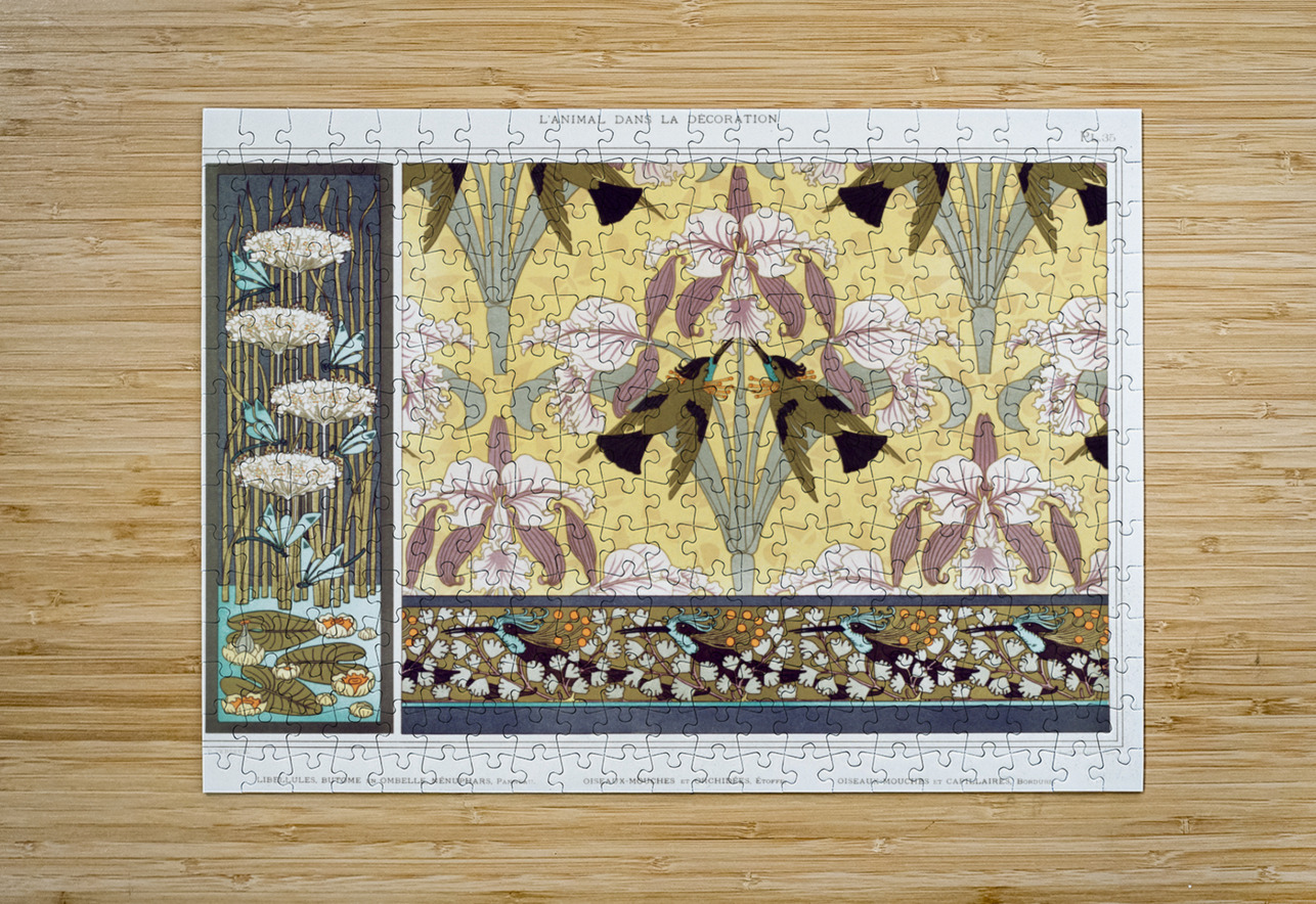 QCL 1123 – Libellules butome en ombelle nenupha Masterwork Reimagined Puzzle printing