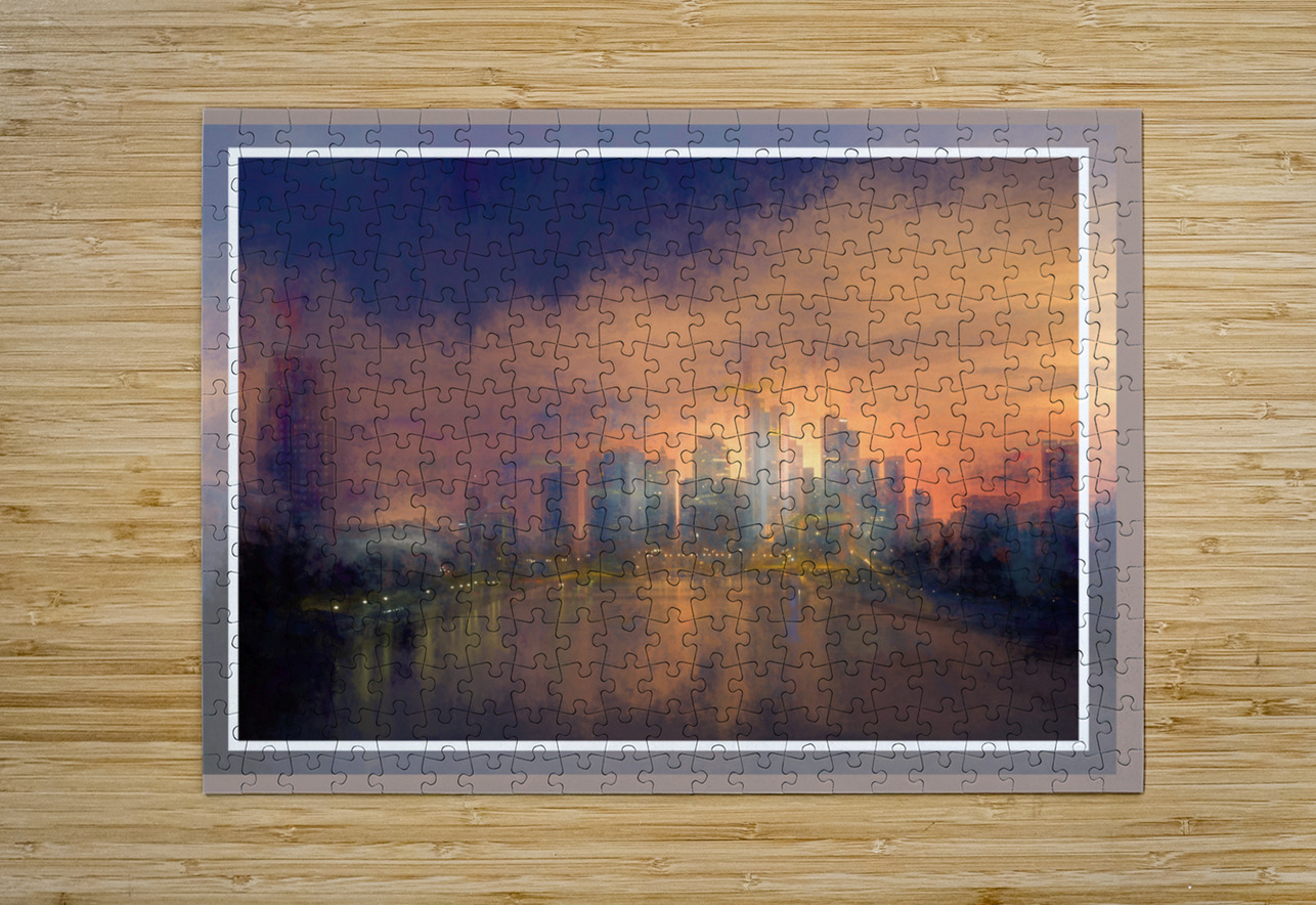 Frankfurt Skyline Coat of Many Colors Norma Brandsberg Photography Puzzle printing